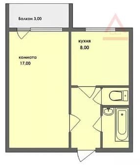 Продается однокомнатная квартира, 32.9 м², этаж 6 из 10. Фото 2