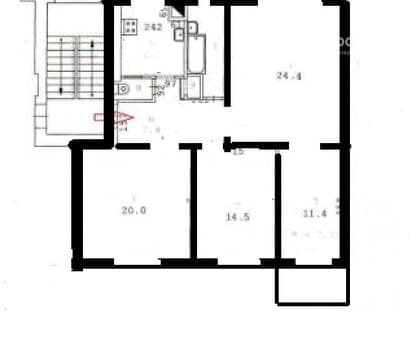 Купить четырехкомнатную квартиру, 90.9 м², этаж 4 из 5. Фото 9