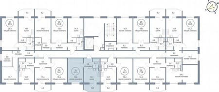 Купить однокомнатную квартиру, 41.3 м², этаж 6 из 8. Фото 4
