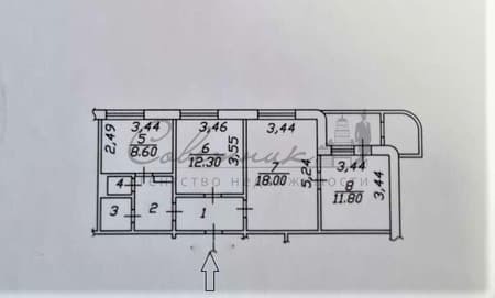 Продаем трехкомнатную квартиру, 64.5 м², этаж 7 из 10. Фото 7