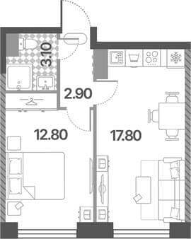 Продам однокомнатную квартиру, 36.6 м², 10 мин. до метро пешком, этаж 5 из 11. Фото 1