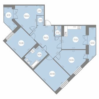 Продам четырехкомнатную квартиру, 126.44 м², 60 мин. до метро пешком, этаж 4 из 20. Фото 1