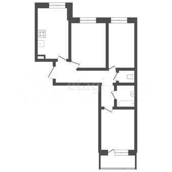 Продажа трехкомнатной квартиры, 71 м², этаж 10 из 16. Фото 5