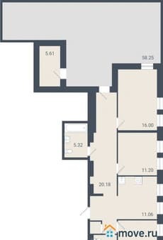 Продажа трехкомнатной квартиры, 114.62 м², этаж 16 из 16. Фото 1