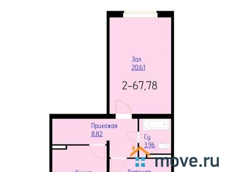 Объявление о продаже двухкомнатной квартиры, 67 м², этаж 4 из 9. Фото 1