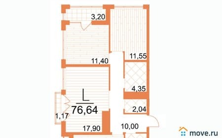 Продать трехкомнатную квартиру, 76.64 м², этаж 16 из 25. Фото 1