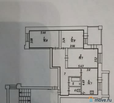 Купить трехкомнатную квартиру, 89.9 м², этаж 5 из 5. Фото 1