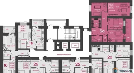 Продажа трехкомнатной квартиры, 80.43 м², этаж 15 из 16. Фото 7
