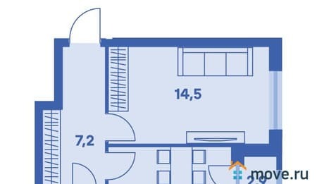 Объявление о продаже однокомнатной квартиры, 37.9 м², этаж 4 из 9. Фото 1
