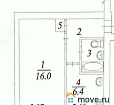 Продажа однокомнатной квартиры, 30 м², этаж 4 из 5. Фото 2