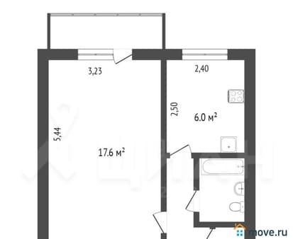 Продам однокомнатную квартиру, 31.4 м², этаж 3 из 5. Фото 5