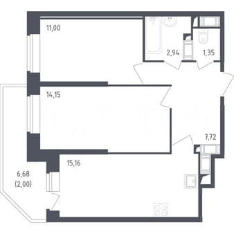 Продаю трехкомнатную квартиру, 54.3 м², этаж 23 из 23. Фото 7