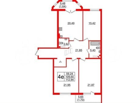 Продается трехкомнатная квартира, 112 м², этаж 5 из 9. Фото 7