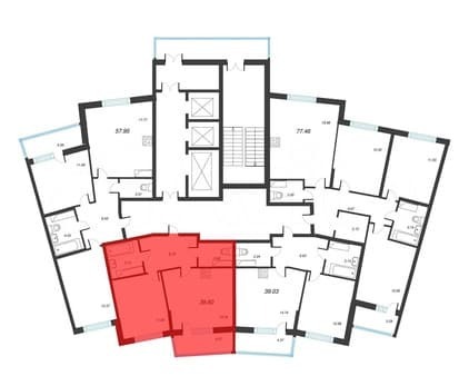Продажа однокомнатной квартиры, 42.7 м², этаж 2 из 22. Фото 7