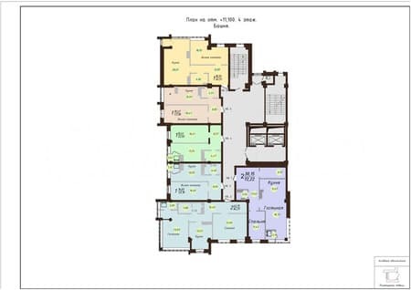 Продажа однокомнатной квартиры, 53.8 м², этаж 4 из 19. Фото 3