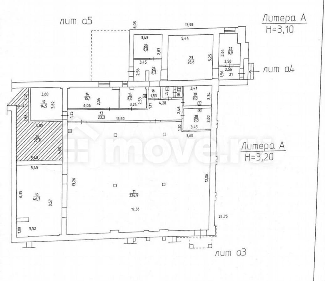 торговое помещение, 410 м²